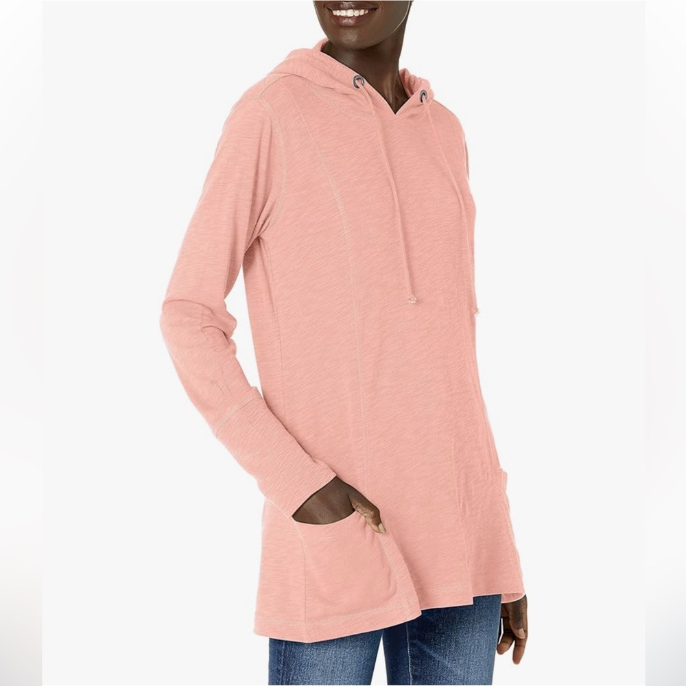Jag Jeans Womens Gemma Hooded Pullover Tunic Large Coral NWT